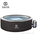 Sikor interior y al aire libre masaje de bañera de spa caliente whirlpool inflable 4 personas bañera de spa caliente